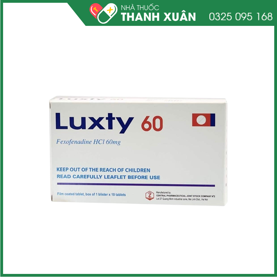 Luxty 60mg điều trị viêm mũi dị ứng
